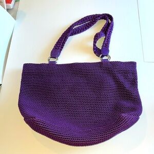 Lina Knit Style Handbag with Soft Braided Cord Handle